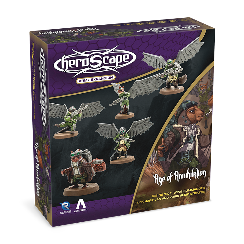 Rising Tide: Wing Commander Tuck Harrigan & Vorid Glide Strikers Army Expansion - Unpainted Standard Edition (Pre-Order)-All Things Heroscape