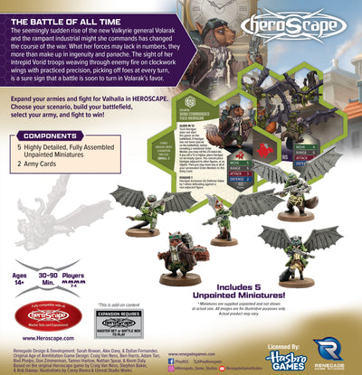 Rising Tide: Wing Commander Tuck Harrigan & Vorid Glide Strikers Army Expansion - Unpainted Standard Edition (Pre-Order)-All Things Heroscape